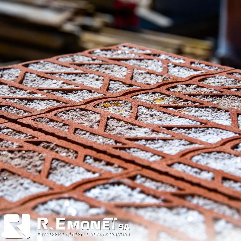 Detail of the Capo brick and its integrated insulation