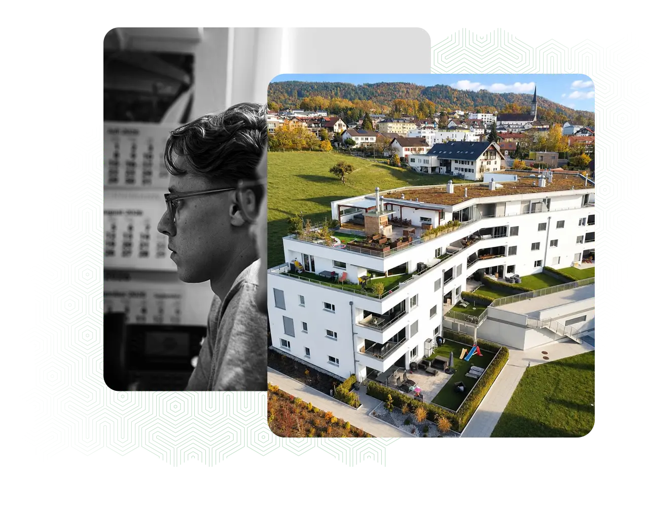 Immeuble réalisé par R. Emonet SA et collaborateur sur chantier