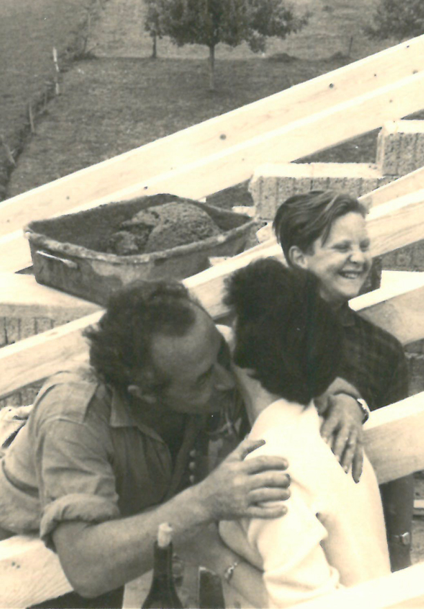 Ouvriers R. Emonet sur un chantier, photo d'archives